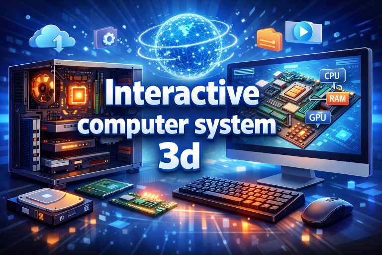 บทเรียน Interactive การทำงานของคอมพิวเตอร์และส่วนประกอบ 3D